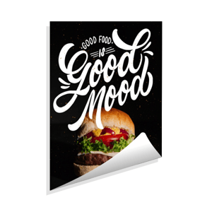 Adesivo Fosco Com semi corte Vinil Branco  4x0 Fosco  