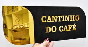 cantinho do café em acrílico       