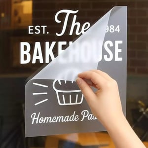 Adesivo com semicorte + máscara de transferência Vinil Branco  4x0 Brilho  