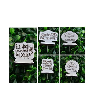 enfeites cuia mdf branco      