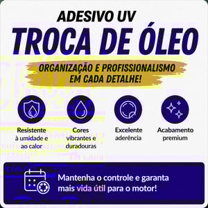 Adesivo Troca de Óleo ou Quilometragem