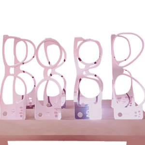 Kit Óculos Luxo em Acrílico + Base MDF