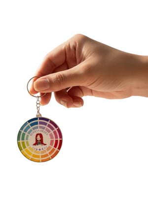 Chaveiro Acrílico Círculo Cromático