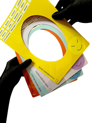 Cartazes dos 4 Temperamentos e Humores Polaseal + Papel foto 28x20 frente  Artesanal 