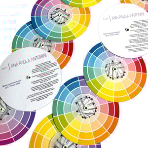 Círculo Cromático Tradicional 13 cm Personalizado Plástico Polaseal + Papel foto 13cm frente e verso  Artesanal 