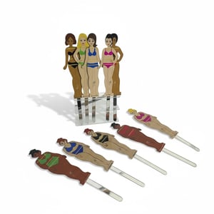 Kit Corpos Reais Plástico Polaseal + Papel foto + Haste acrílico + Base Acrílico    Artesanal 