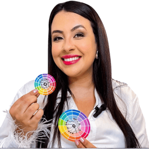 Círculo Cromático Tradicional Personalizado Plástico Polaseal + Papel foto 5cm frente e verso  Artesanal 