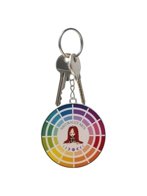 Chaveiro Acrílico Círculo Cromático Acrílico + Papel foto 5cm frente e verso  Artesanal 