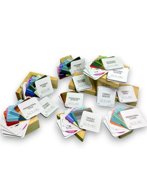 KIT POCKET -  Cartela de Cores  - Método Sazonal ou Expandido Polaseal + Papel foto 6x7cm frente  Artesanal 
