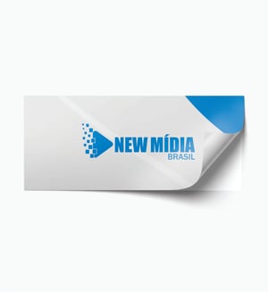Adesivo Vinil Brilho Personalizado Vinil Branco  4x0 Brilho Sem acabamento 