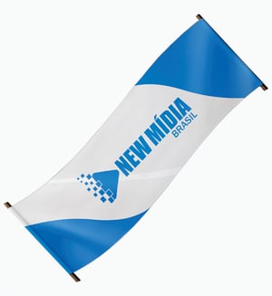 Faixa Personalizado Lona 440g  4x0 Brilho Madeira e cordinha 