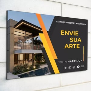 Placa de PS Personalizada para Arquitetura PLACA EM PS 2MM  4x0 Brilho  
