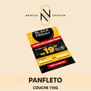 PANFLETO 15x20 Couchê 115g 15x20  Sem verniz Corte Reto 