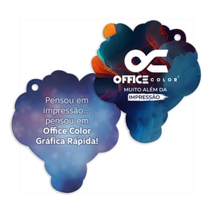 Etiqueta Formato Buquê couchê 250g 8X9cm  impressao digital - sem enobrecimento corte formato buquê 