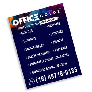 Cartaz A4  20x28cm 4x0 impressao digital - sem enobrecimento Corte Reto 