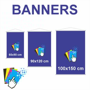 Banners Lona    Madeira e cordinha ou Ilhós 