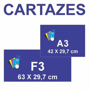 Cartazes Couchê  4x0 Impressão só frente   
