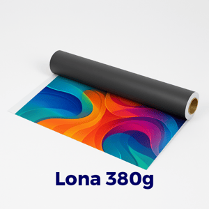 Lona 380g Eco Solvente Lona 380g Eco Solvente – PVC com trama de poliéster M² 4x0 – frente colorida,digital eco solvente de alta definição Sem Revestimento Escolha o Acabamento 
