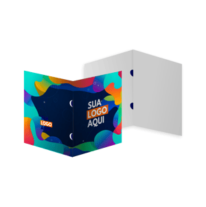 PASTAS PAPEL COUCHÊ - 100 unidades Papel Cartão Supremo 250g 45x31cm 4x0 – frente colorida, impressão digital de alta resolução Sem Revestimento Vinco e Orelha 