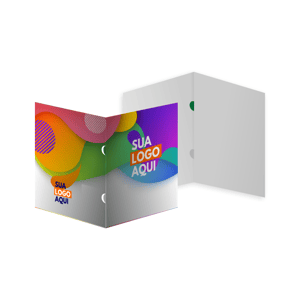 PASTAS PAPEL COUCHÊ - 500 unidades Papel Cartão Supremo 250g 45x31cm 4x0 – frente colorida, impressão digital de alta resolução Sem Revestimento Vinco e Orelha 