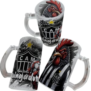 Caneca de Chopp 475ml Time Brasileiro Jateada
