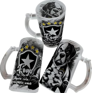 Caneca de Chopp 475ml Time Brasileiro Jateada