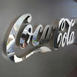 Letra Caixa em Aço Inox Aço inox Personalizado 4x0 C/ Pintura Automotiva Brilho Sem Iluminação