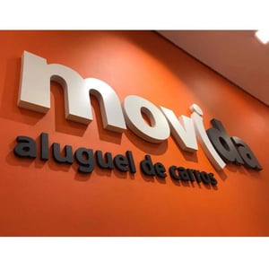 Letra Caixa em PVC PVC 30 mm Personalizado 4x0 C/ Pintura Automotiva Brilho Sem Iluminação