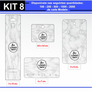 Kit 08 Iniciante Couchê 300g  4x0 Verniz Total Brilho Frente  