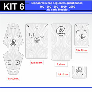 Kit 06 Iniciante Couchê 300g  4x0 Verniz Total Brilho Frente  