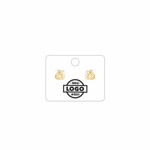 Tag Brinco Couchê 300g 3,5x4,5cm 4x4 Laminação Fosca e Verniz Localizado Frente e Verso  