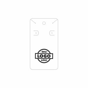 Tag Brinco e Colar Couchê 300g 4,8x8,8cm 4x4 Laminação Fosca e Verniz Localizado Frente e Verso  