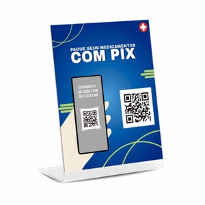 Placa QR Code Acrilico 15x21cm 4x0   