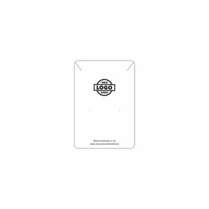 Tag Brinco e Colar Papel Trilplex 300g 5,5x8cm 2x0 Laminação Brilho Frente  