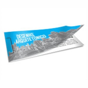 Capa de Carnê Papel Off-set 180gr 7x32cm (aberto) 7x16 (fechado) 4x4  Corte Reto 