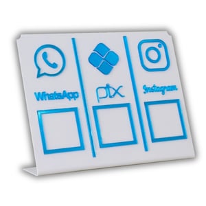 Placa Pix Wifi, Pix e Instagram