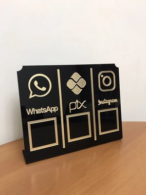 Placa Pix Wifi, Pix e Instagram