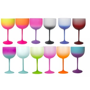 Taça de Gin Jateada Acrilico  Colorido   