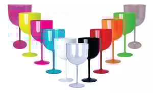 Taça de Gin Translucida ou Leitosa Plástico leitoso  Colorido   