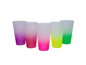 Copo Twister Jateado Plástico leitoso  Colorido   