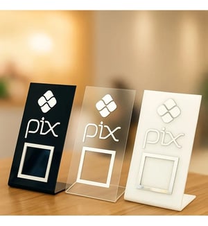 Placa Pix Simples Acrilico 15cmx6cm    