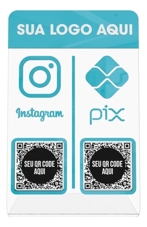 Placa Pix Wifi e Pix Acrilico 20cmx15cm    