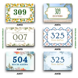 AZULEJO NÚMERO PORTUGUÊS PERSONALIZADO