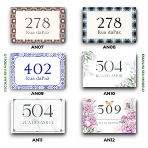 AZULEJO NÚMERO PORTUGUÊS PERSONALIZADO