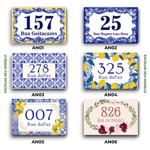 AZULEJO NÚMERO PORTUGUÊS PERSONALIZADO