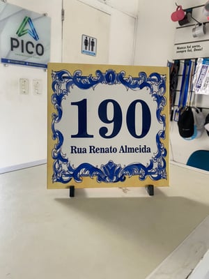 AZULEJO NÚMERO PORTUGUÊS PERSONALIZADO