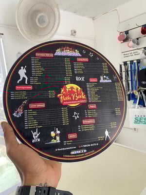 CARDÁPIO REDONDO PVC 2MM ADESIVADO