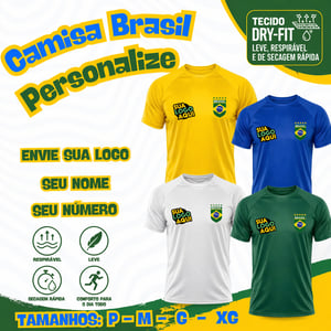 CAMISA PERSONALIZADA ESTILO BRASIL DRY-FIT      