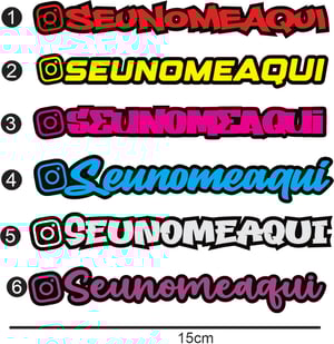 Adesivo nome @ intragram