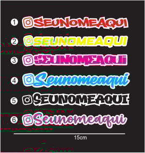 Adesivo nome @ intragram